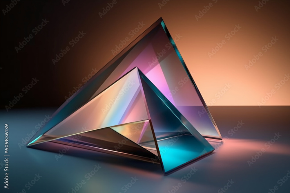 Overlapping, asymmetrical 2D surface with subdued tones at the edges and opaque background. AI generative Overlapping, asymmetrical 2D surface with subdued tones at the edges and opaque background. AI generative