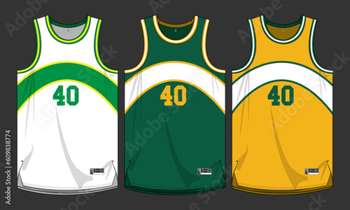 basketball jersey mockup template vector design