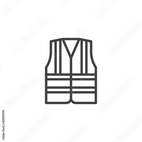 Safety vest line icon
