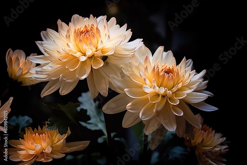 Wallpaper Mural Portrait chrysanthemum flower with light exposure AI Generative Torontodigital.ca