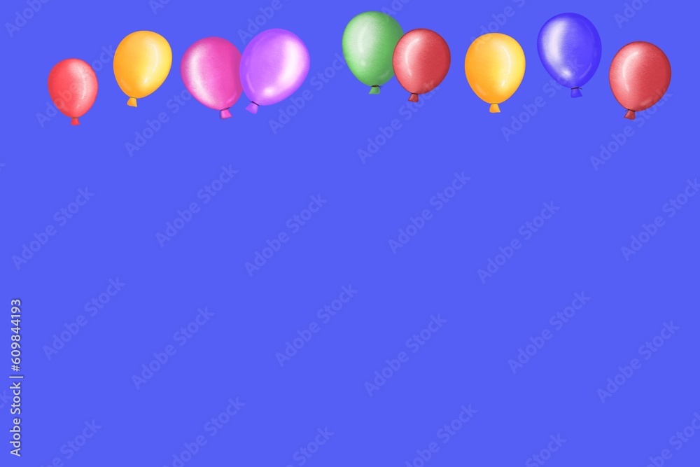 Background blue balloons