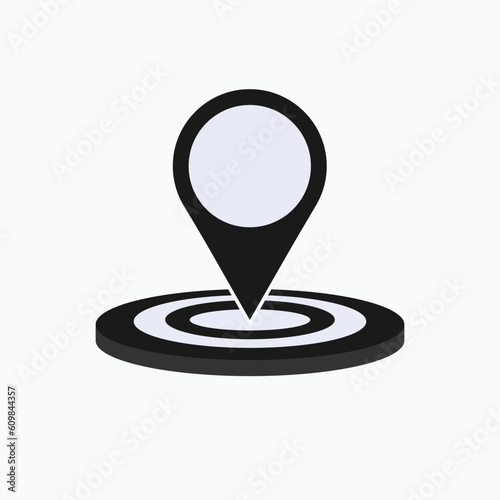 Accurate Location Icon. Exact Place Symbol - Vector.   