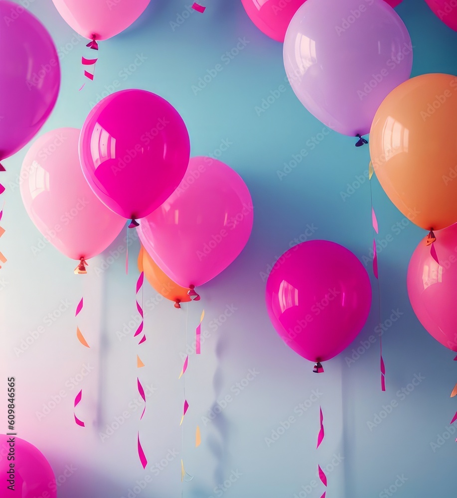 Balloons, candy colors, Generative AI Art Illustration 10