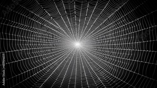 Spider web background. Generative AI.