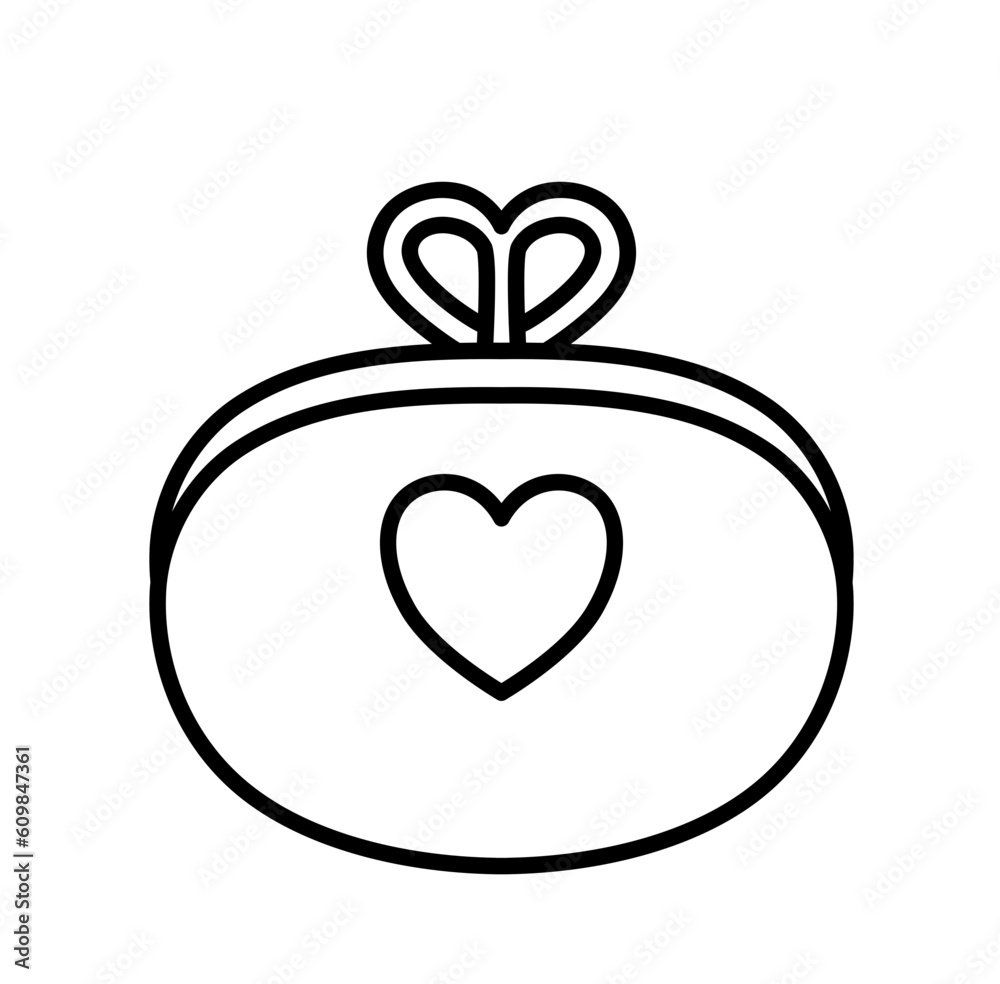 Cute Purse handbag outline icon Cute Purse handbag outline icon