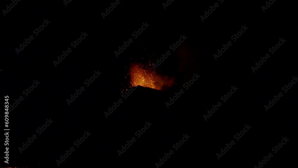 Volcanic Eruption Of Volcán de Fuego Near The City Of Antigua, Guatemala. Aerial Shot