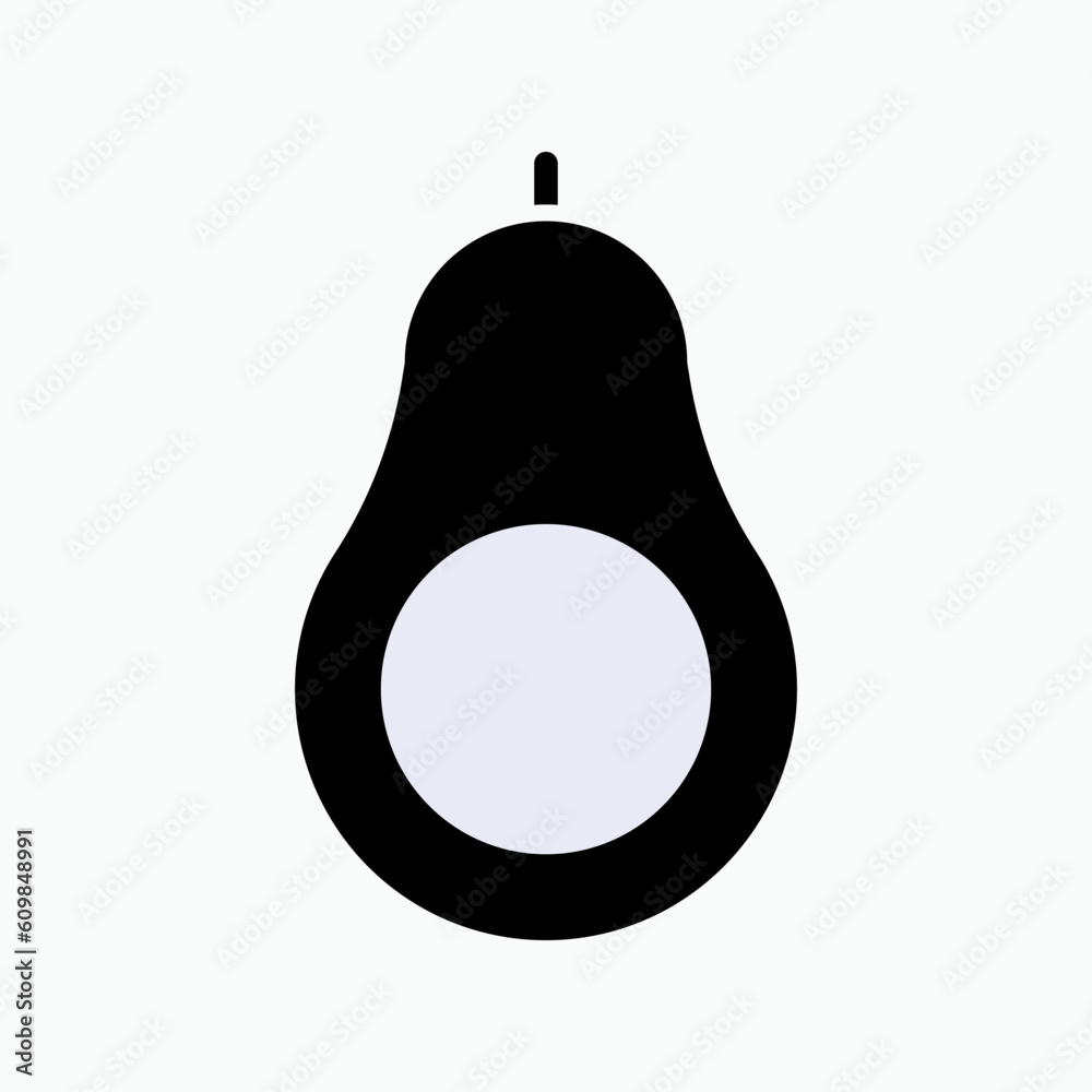 Icon of Slices Avocado. Nutrition, Fruit Symbol - Vector. Icon of Slices Avocado. Nutrition, Fruit Symbol - Vector.