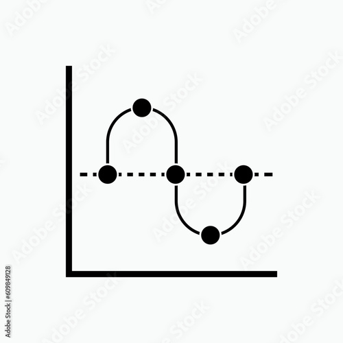 Average Icon. Middle, Midpoint Symbol.    