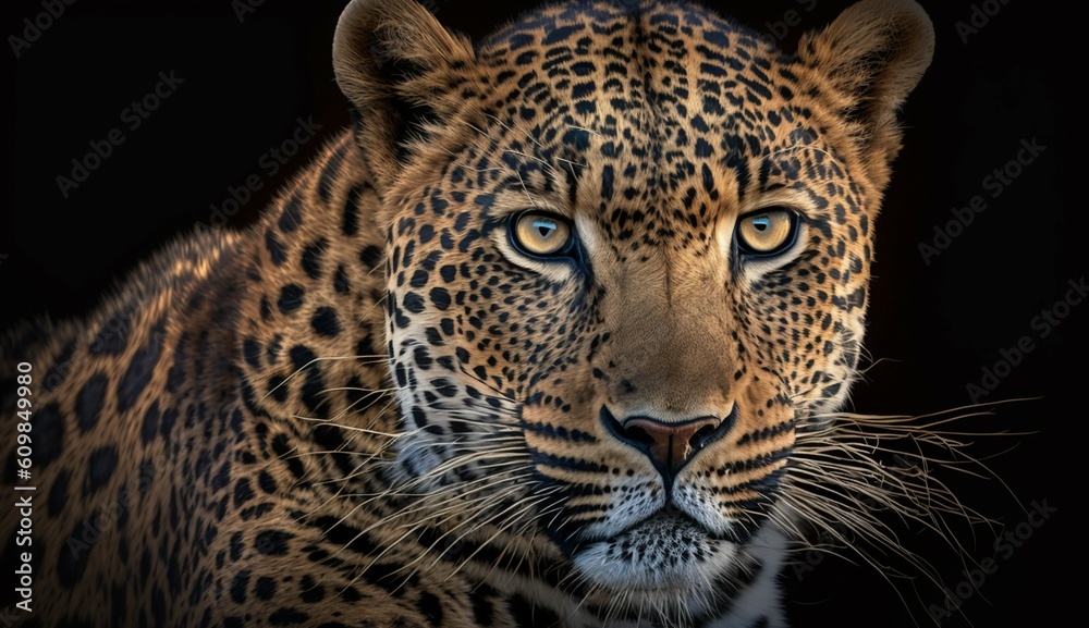 Fototapeta premium Leopard portrait generative Ai