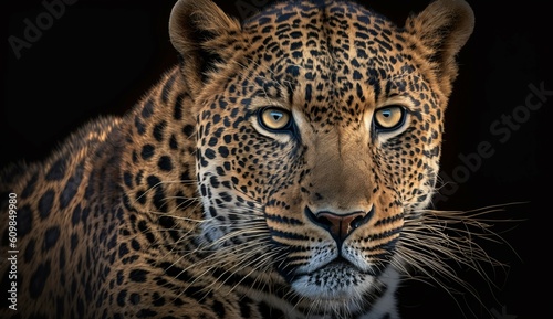 Leopard portrait generative Ai © Abonti
