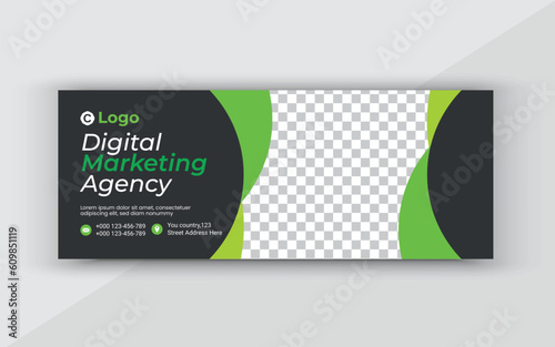 Digital marketing facebook cover and web banner template.