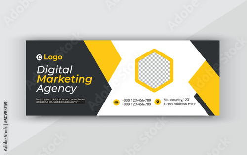 Digital marketing facebook cover and web banner template.