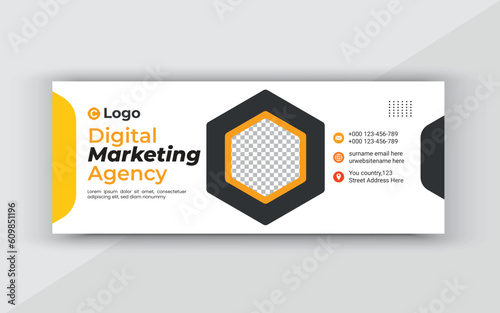 Digital marketing facebook cover and web banner template.