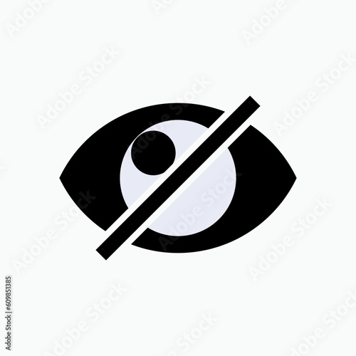 Blind Icon. Unseen Symbol - Vector.   