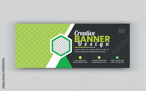 Digital marketing facebook cover and web banner template.