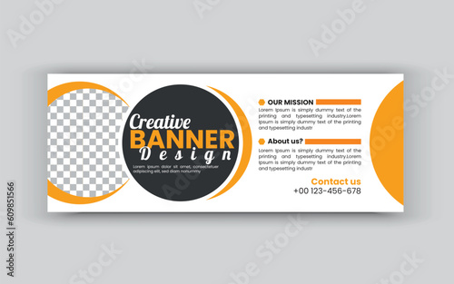 Digital marketing facebook cover and web banner template.