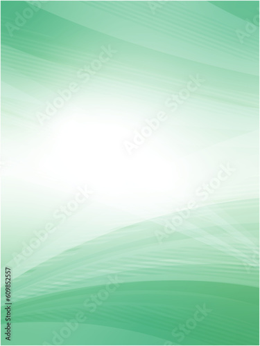 澄んだ空に抽象的な流線形が映えるマリン背景_エメラルドグリーン_縦