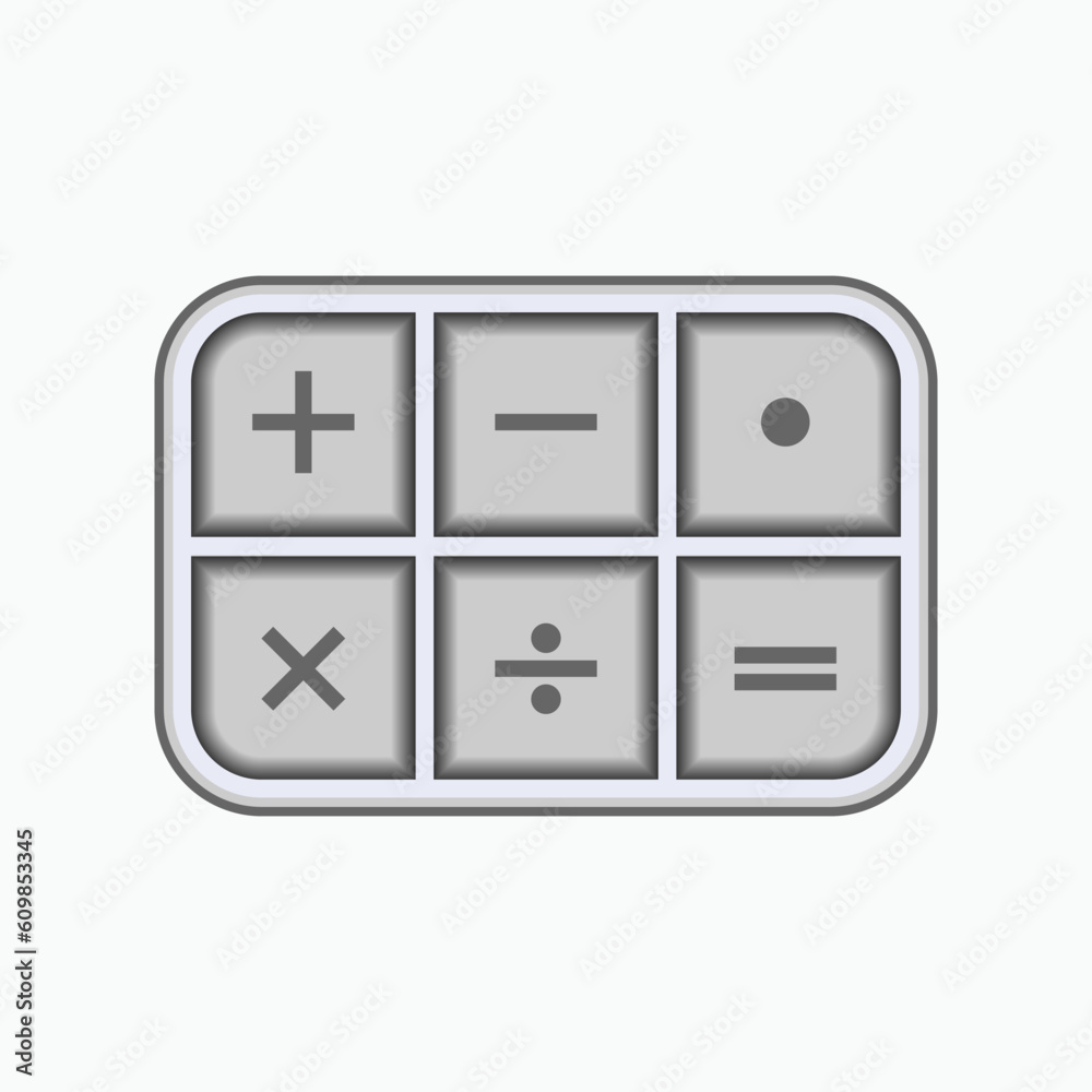 Calculator Icon within Line Art Style. Calculator Icon within Line Art Style.