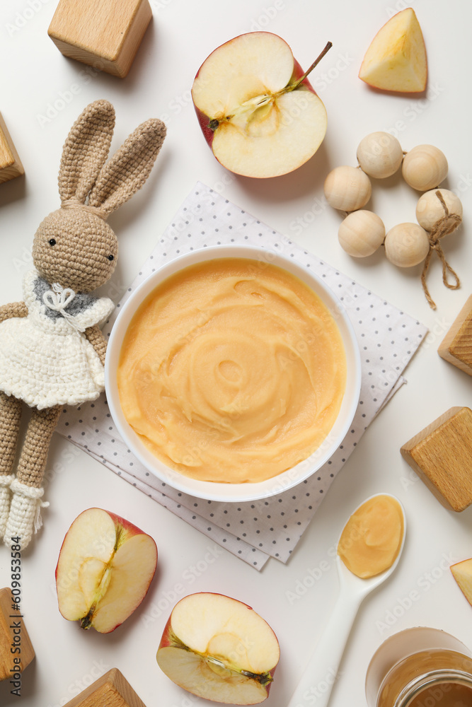 Concept of baby food and baby nutrition Concept of baby food and baby nutrition
