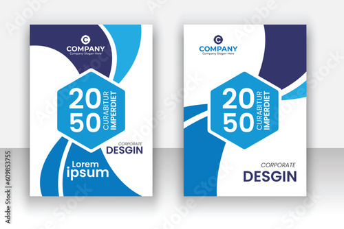 Elegant corporate business book cover in a4.
