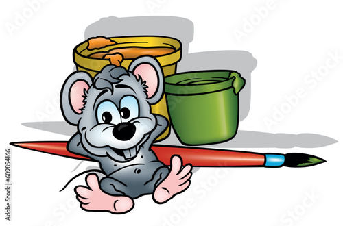 Funny Gray Little Mouse Lyi...