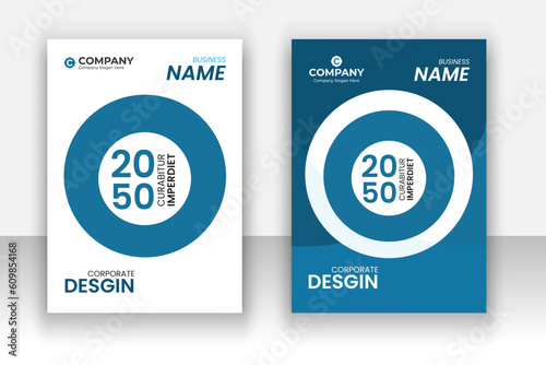 Elegant corporate business book cover in a4.