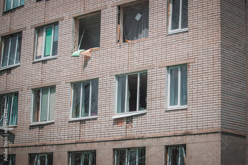 Consequences of a Russian missile hitting Hospital №6 in the city of Dnipro. The destroyed building of the hospital in the Dnieper. Rescuers remove victims of the Russian attack from under the rubble.