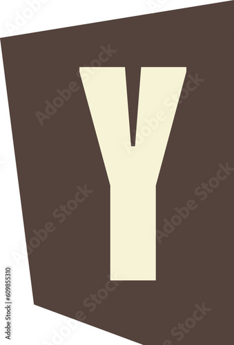 Anonymous Clippings Font Y Letter