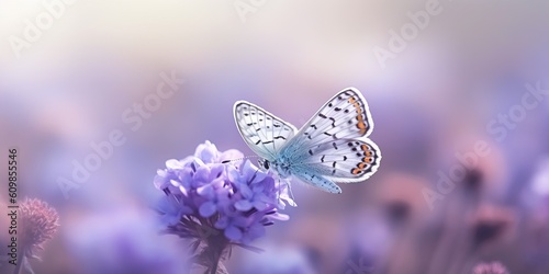 Beautiful butterfly on the flower AI Generative