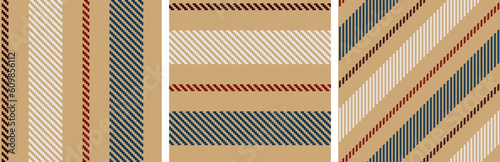 Seamless pattern abstract stripe set.