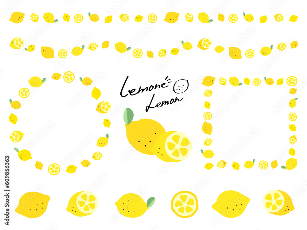 Fruits frais au citron. Collection d'icônes vectorielles de citron isolé sur fond blanc. Vecteur