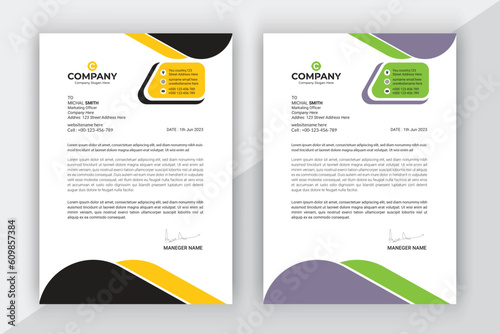 Minimal business letterhead template in a4.