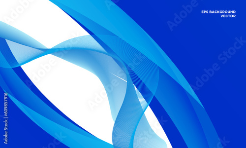 Blue gradient wavy background vector. Elegant Wavy abstract background vector