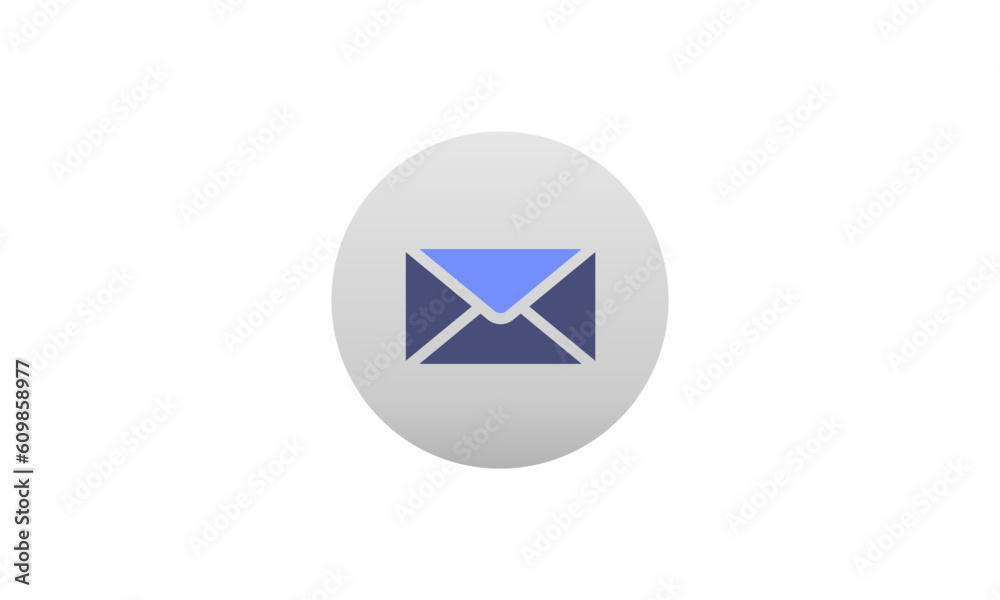 Email post icon. Envelope Mail services. Contact message send address letter isolated flat vector illustration