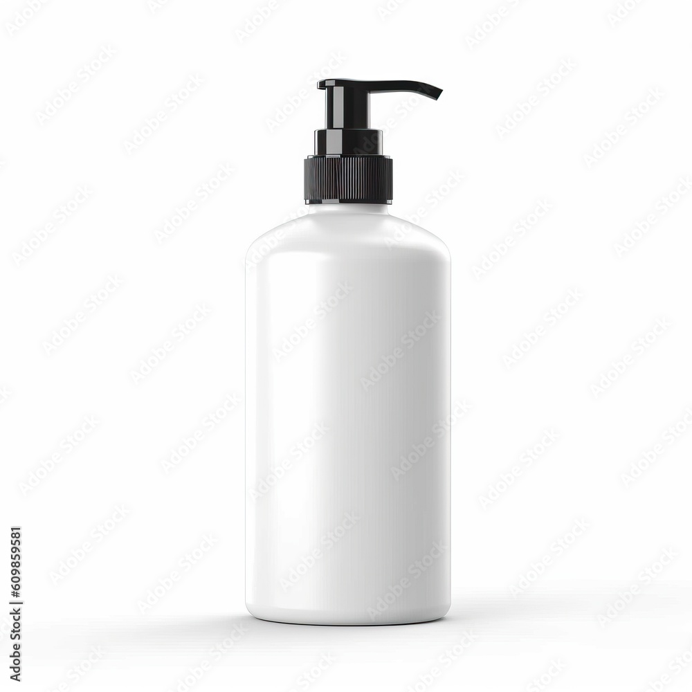 Portrait cosmetic bottle pump isolated on white AI Generative Portrait cosmetic bottle pump isolated on white AI Generative