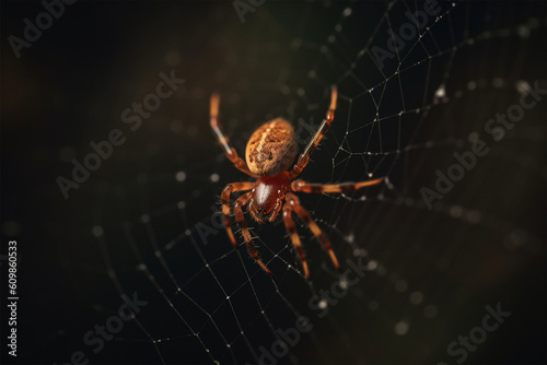a spider makes a web