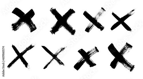 Grunge X Cross Brush Stroke