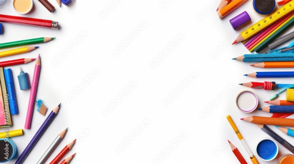 Fototapeta premium school stationary,