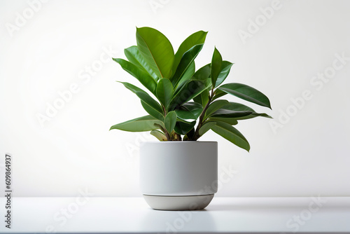 Houseplant isolated on white background, generative ai.