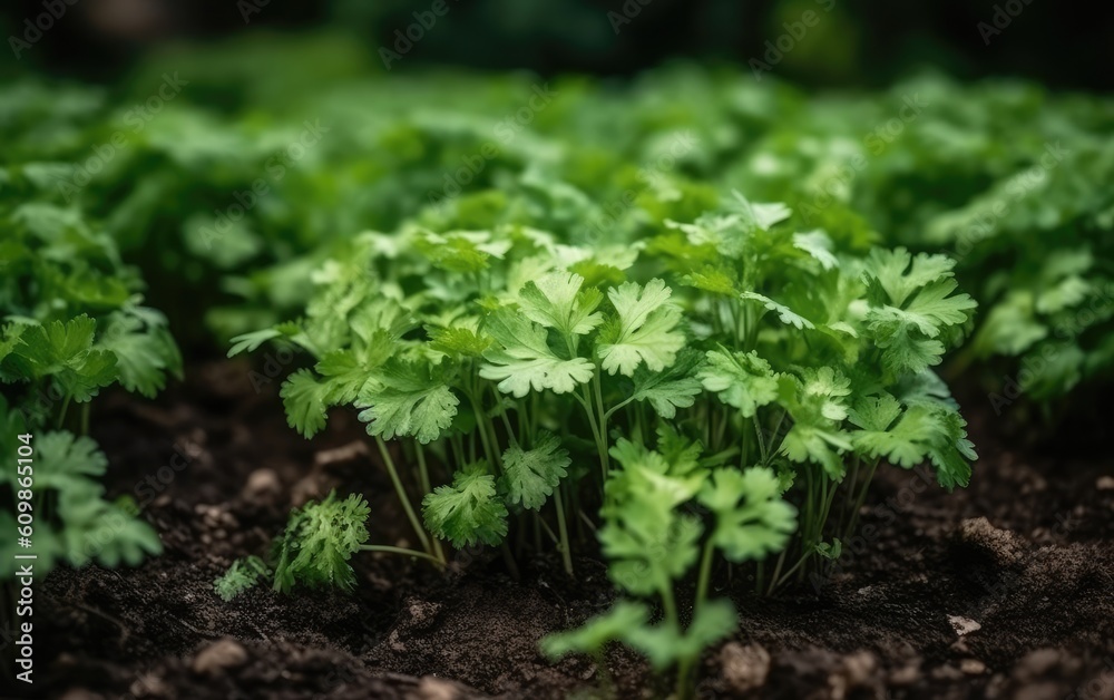 Organic coriander leaves background, Generative AI Organic coriander leaves background, Generative AI