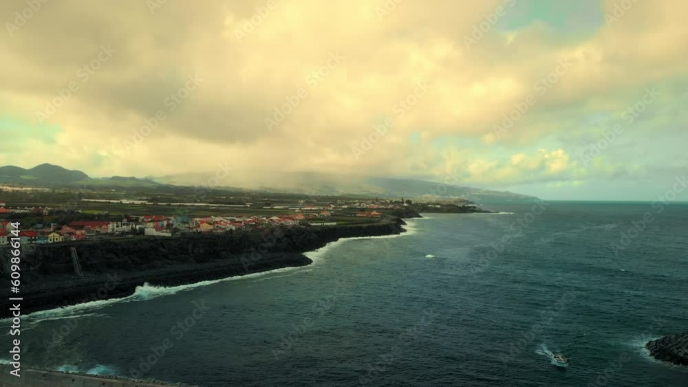 Coastal Village in Azores Island Coastal Village in Azores Island