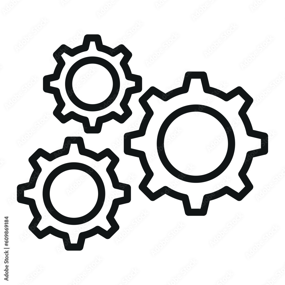 gear sign symbol vector glyph icon