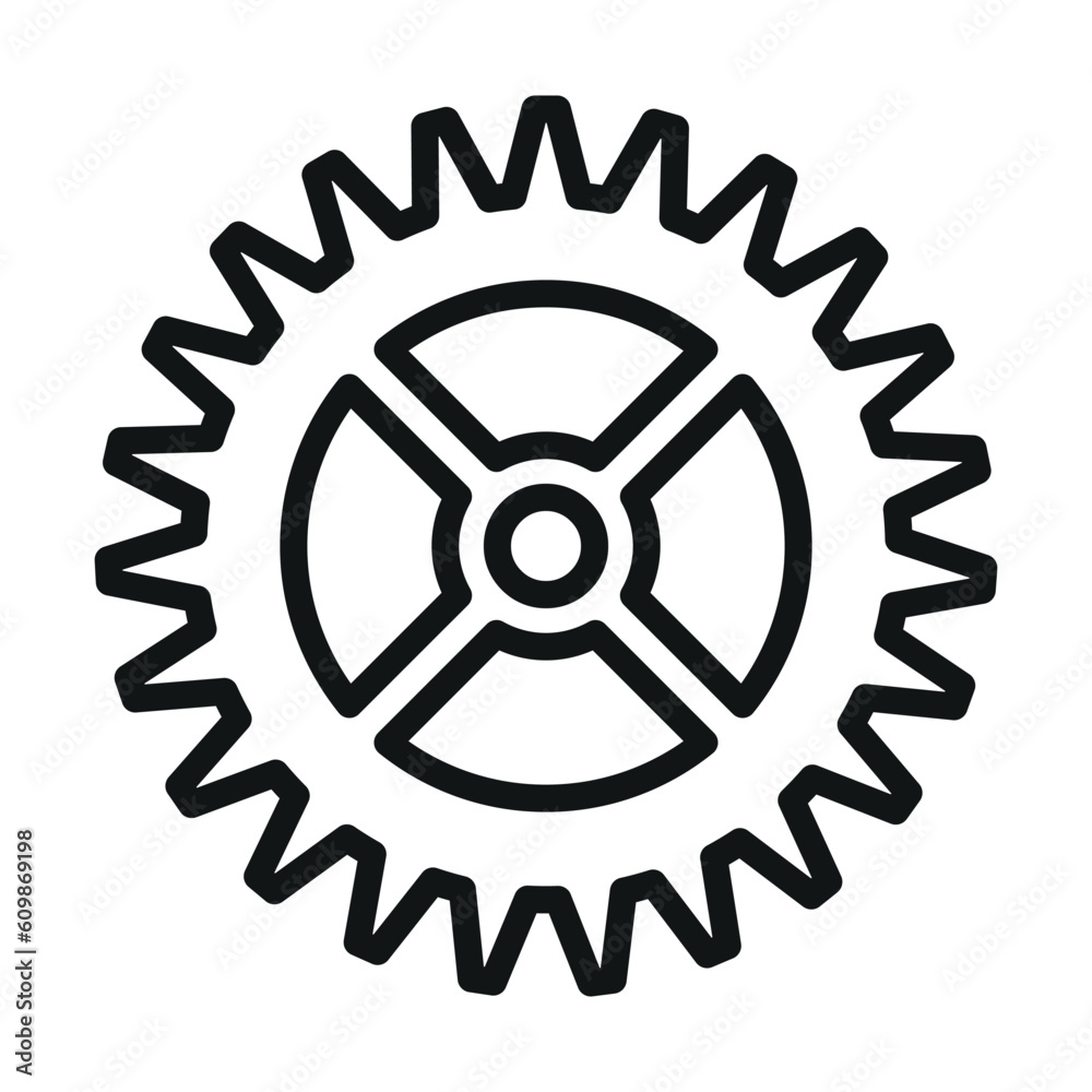 Obraz premium gear sign symbol vector glyph icon
