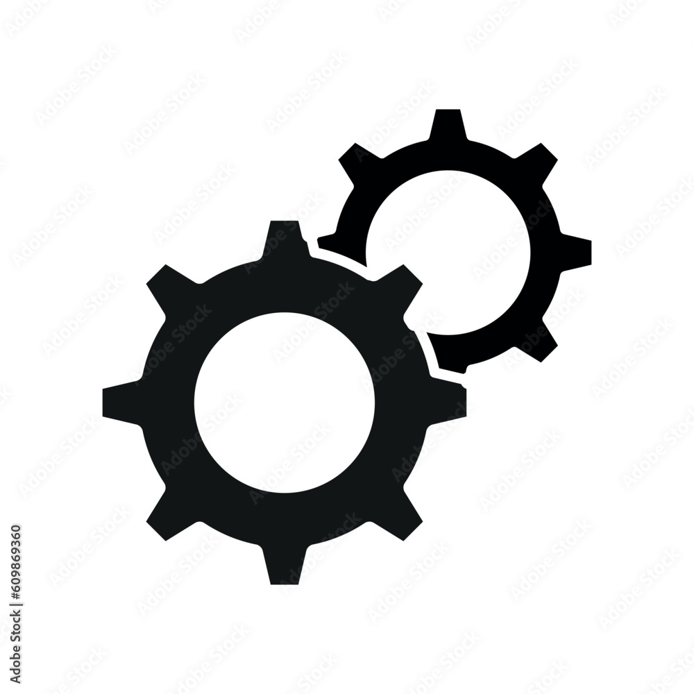 gear sign symbol vector glyph icon