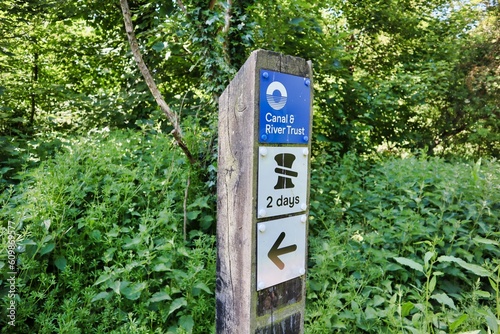 Canal and River Trust Sign Post for Canal Boats 