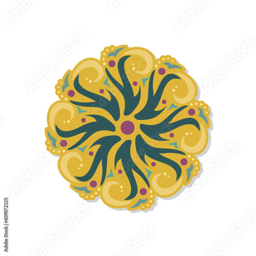 Logo Luxury mandala with intricate pattern. Mandala Design Illustration Vector, Geometric logo
