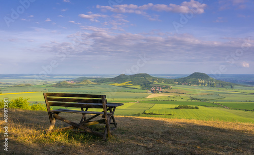 Czech Midland - bench on the hill
