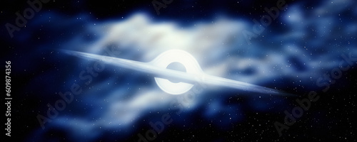 Black hole in space. Abstract background.
