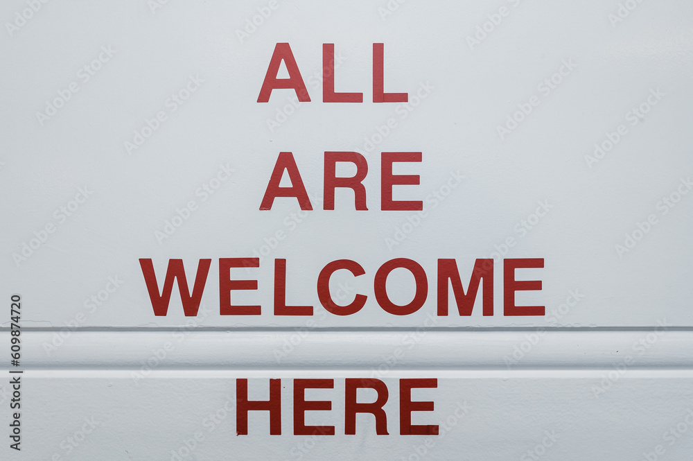 All Are Welcome Here Inclusive Sign All Are Welcome Here Inclusive Sign