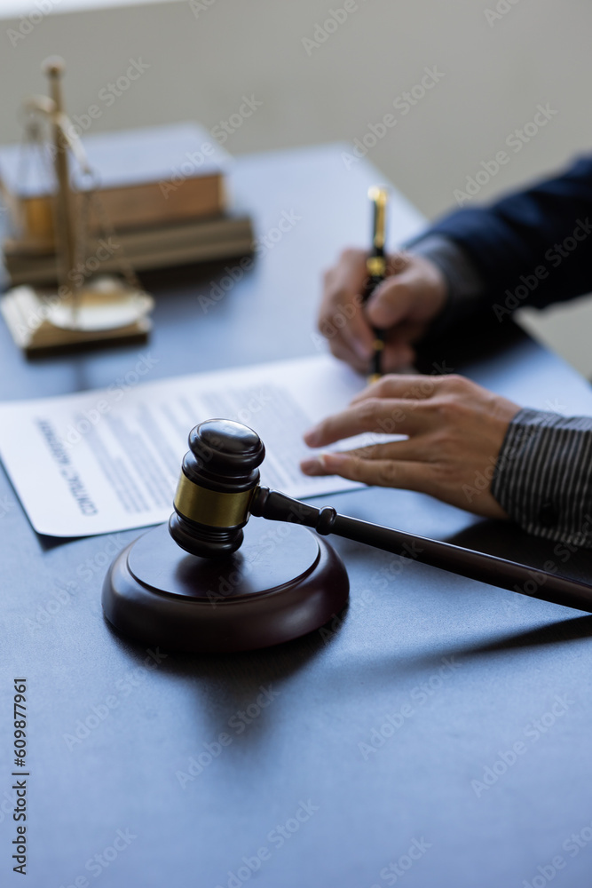 lawyer or lawyer Legal concept and lawyer powers, hammer hammer judgment in courtroom for criminal judgment and court decision, judge justice for guilty offense and criminal verdict